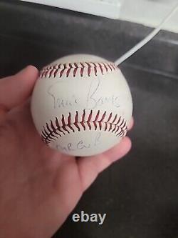 1 Ernie Banks Signed Baseball Chicago Cubs Hall Of Fame HoF Mr. Cub Inscription