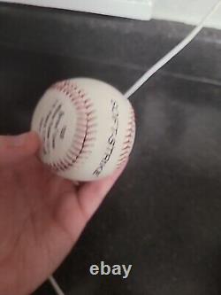 1 Ernie Banks Signed Baseball Chicago Cubs Hall Of Fame HoF Mr. Cub Inscription