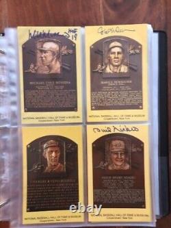 136 Signed National Baseball Hall of Fame HOF Plaque Postcards + Full HOF PC Set