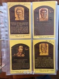 136 Signed National Baseball Hall of Fame HOF Plaque Postcards + Full HOF PC Set