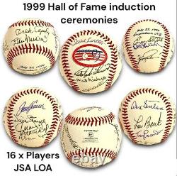 16 Hall Of Fame Players Autographed Single Signed Baseball Jsa Loa Certified