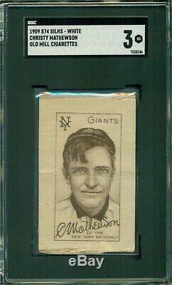 1909 Christy Mathewson S74 Silks with Back (Old Mill) SGC 3 Hall of Fame