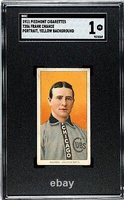 1911 T206 Piedmont Frank Chance Portrait, Chicago Hall of Fame, SGC 1