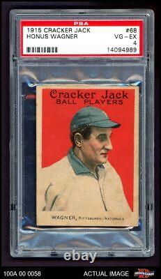 1915 Cracker Jack #68 Honus Wagn Pirates HALL-OF-FAME PSA 4 VG/EX 100A 00 0058