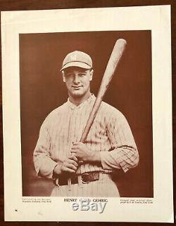1926 M114 Baseball Magazine Poster Lou Gehrig New York Yankees Hall-of-Fame