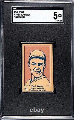 1928 W513 # 70 Paul Waner, Pittsburgh Pirates MLB Hall of Fame SGC 5