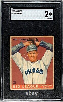 1933 Goudey #7 Ted Lyons Chicago White Sox Hall of Fame SGC 2