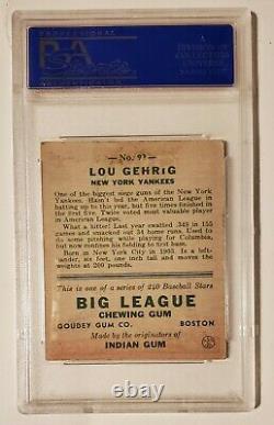 1933 goudey Lou gehrig Psa 2 (Rookie) VHTF HALL OF FAME
