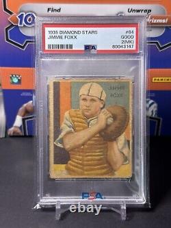 1935 Diamond Stars Jimmie Foxx Psa 2 Good Vintage #64 Phillies Hall Of Fame