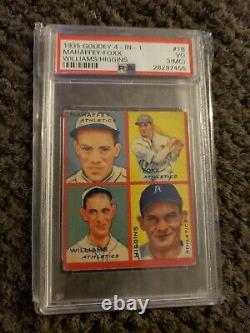 1935 Goudey 4 In 1 #1b Jimmie Foxx Hall Of Fame. Graded Psa 3 Mk