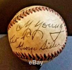 1939 CENTENNIAL Baseball Hall Of Fame Induction First Members Signed Baseball