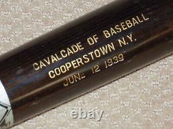 1939 National Baseball Hall of Fame Opening Day Bat Cooperstown