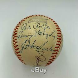 1940's Rogers Hornsby Hank Greenberg Hall Of Fame Multi Signed Baseball JSA COA