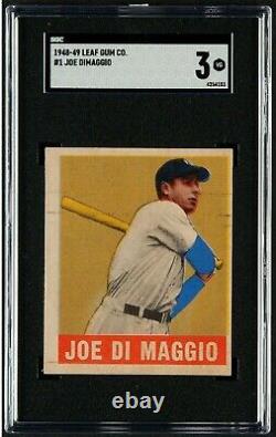 1948 49 Leaf #1 Joe Dimaggio Vintage Hall Of Fame New York Yankees Vg Sgc 3