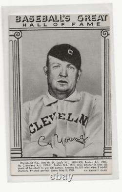 1948 Baseball's Great Hall of Fame Exhibit Card Cy Young HOF EX