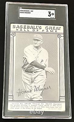 1948 Exhibits Honus Wagner Baseball's Great Hall of Fame SGC 3 RARE