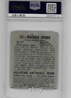 1948 Leaf #32 Warren Spahn ROOKIE CARD HALL OF FAME PSA 1