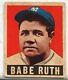 1948 Leaf New York Yankees Babe Ruth #3 G+ Creases Hall Of Fame