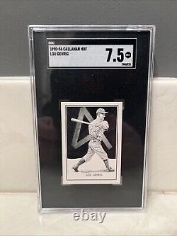 1950-56 Callahan Hall of Fame Lou Gehrig New York Yankees SGC 7.5