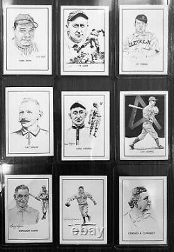 1950 Callahan Baseball Hall Of Fame Set 70 Cards, Ruth Gehrig Cobb Wagner Lajoie