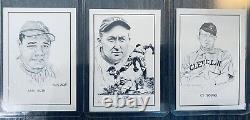 1950 Callahan Baseball Hall Of Fame Set 70 Cards, Ruth Gehrig Cobb Wagner Lajoie