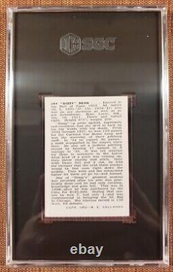 1950 Callahan Hall of Fame Dizzy Dean St. Louis Cardinals Baseball Card SGC 6.5