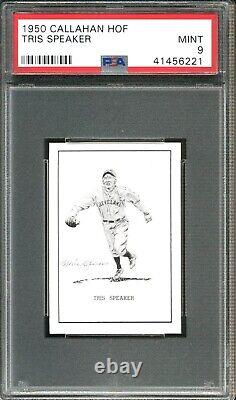 1950 Callahan Hall of Fame Tris Speaker PSA 9 MT Red Sox & Indians Rare 4 Higher