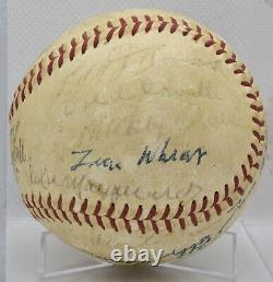 1950s Hall of Fame Signed Giles Baseball Wheat Hubbell Marquard JSA Letter