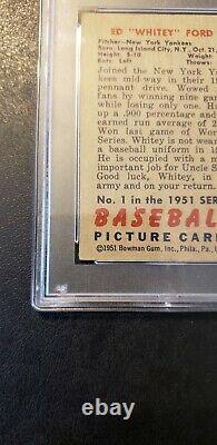 1951 BOWMAN #1 WHITEY FORD ROOKIE PSA 2 Hall of Fame