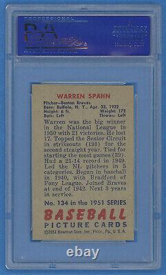 1951 Bowman # 134 Warren Spahn Boston Braves Hall of Fame Great PSA 6 EX-MT