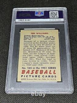 1951 Bowman Ted Williams #165 Psa Vg-ex 4 (centered) Hall Of Fame Boston Redsox