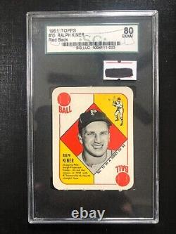 1951 Topps Red Back #15 Ralph Kiner Pirates HALL-OF-FAME Gem 8 NM/MT