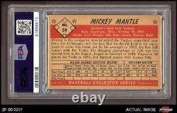 1953 Bowman #59 Mickey Mantle Yankees HALL-OF-FAME PSA 2 GOOD 2F 00 0207
