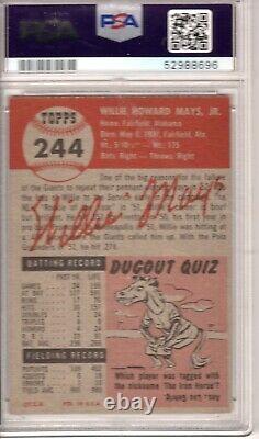 1953 Topps #244 Willie Mays PSA 5.5 High Number Hall of Fame
