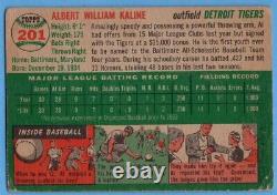 1954 Topps #201 Al Kaline GOOD+ CREASE Detroit Tigers ROOKIE Hall of Fame A1871