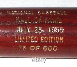 1955 Baseball Hall of Fame Induction Class Commemorative Bat A116