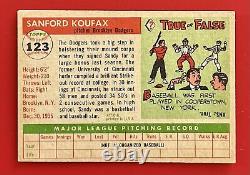 1955 Topps #123 Sandy Koufax RC MLB HALL OF FAME DODGERS ABSOLUTE BEAUTY