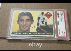 1955 Topps Sandy Koufax #123 PSA Good 2 Dodgers Rookie Hall of Fame Cy Young RC