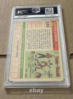 1955 Topps Sandy Koufax #123 PSA Good 2 Dodgers Rookie Hall of Fame Cy Young RC