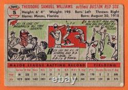 1956 Topps #5 Ted Williams VG WRINKLE Boston Red Sox Hall of Fame Free Shipping