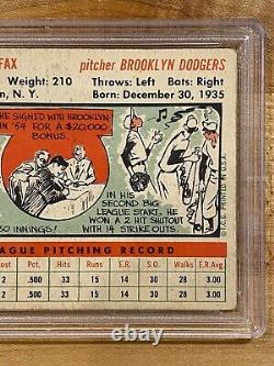 1956 Topps Sandy Koufax #79 PSA 3 VG+ White Back Brooklyn Dodgers Hall Of Fame