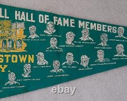 1957 Baseball Hall of Fame Members Soft Green Pennant 38 Members Rare