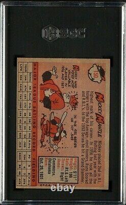 1958 Topps #150 Mickey Mantle Hall Of Fame New York Yankees Vg-ex Sgc 4