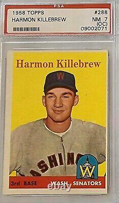 1958 Topps #288 Harmon Killebrew Senators HALL-OF-FAME PSA 7NM Rare Vintage Card