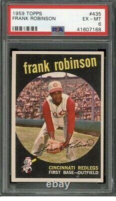 1959 Topps Baseball #435 Frank Robinson PSA 6 EX-MT HALL OF FAME LEGEND