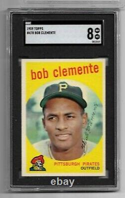 1959 Topps Bob Clemente #478 Sgc 8 Nm-mt Hall Of Fame