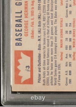 1960 Fleer #3 BABE RUTH Yankees HALL-OF-FAME PSA 5-EX FRESHLY GRADED NICE CARD