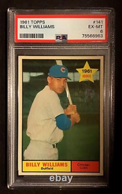 1961 Topps Billy Williams Hall of Fame Rookie (RC) PSA 6 EX-MT (Centered 50/50)