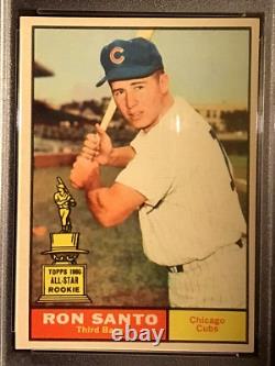 1961 Topps Ron Santo Hall of Fame Rookie (RC) PSA 6 EX-MT (Centered)