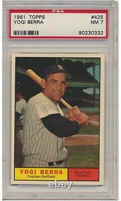 1961 Topps Yogi Berra #425 (Hall of Fame) PSA NM 7 New York Yankees